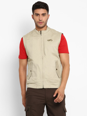 ROYAL ENFIELD Sleeveless Solid Men Jacket