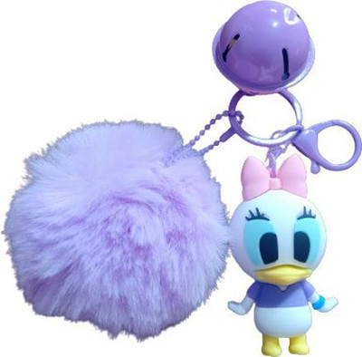 DSR Donald Duck Keychains With Fur Pom Pom (Female) Key Chain