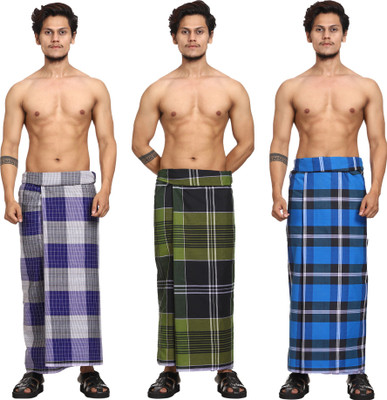 GOWRI TEX Checkered Multicolor Lungi