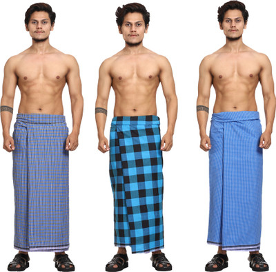 GOWRI TEX Checkered Multicolor Lungi