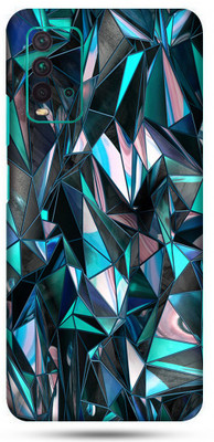 OggyBaba mi redmi 9t Mobile Skin(Royal Blue Polygon Skin Matte Finish)