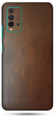 OggyBaba mi redmi 9t Mobile Skin(Nut Brown Leather Skin Matte Finish)