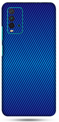 OggyBaba mi redmi 9t Mobile Skin(Royal Blue Carbon Fibre Skin Matte Finish)
