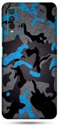 OggyBaba mi redmi 9t Mobile Skin(Military Blue Camouflage Skin Matte Finish)