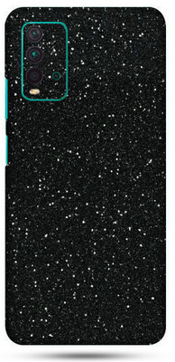 OggyBaba mi redmi 9t Mobile Skin(Coal Black Glitter Skin Matte Finish)