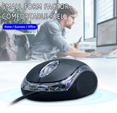 ZURU BUNCH Black USB 3D Wired Optical Light Scroll Wheel Mice Mouse for PC Laptop Computer Wired Ambidextrous Optical  Gaming Mouse(USB 2.0, Black)