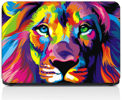 gray wall Lion Vinyl Laptop Skin Compatible for 13.3 inch(Theme: Nature)