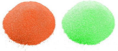 RCREATIONS Pack of 2 Rangoli Powder(Orange, Green)