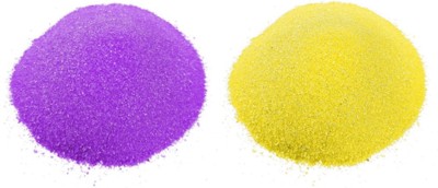 RCREATIONS Pack of 2 Rangoli Powder(Purple, Yellow)