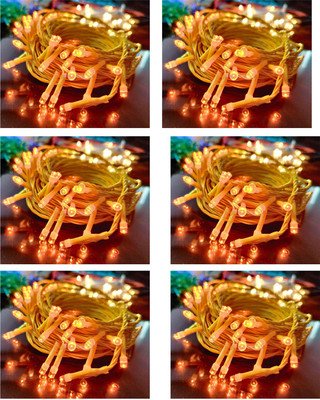 Ascension 35 LEDs 13 m Yellow Steady String Rice Lights(Pack of 6)