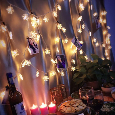 WunderVoX 14 LEDs 3.35 m Transparent Steady Snow Flake Rice Lights(Pack of 1)