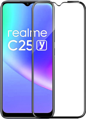 HUPSHY Edge To Edge Tempered Glass for realme C25y(Pack of 1)