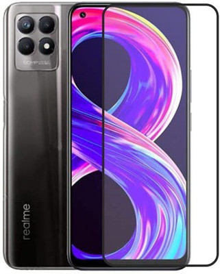 DSCASE Edge To Edge Tempered Glass for Realme 8i(Pack of 1)