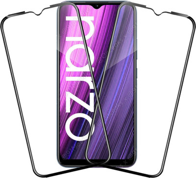 HUPSHY Edge To Edge Tempered Glass for realme Narzo 50i(Pack of 2)