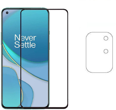 ISAAK Edge To Edge Tempered Glass for OnePlus 8T, OnePlus 8T 5G Edge to Edge, Full Glue, 11D Tempered Glass And Back Camera Lens Protector (Combo Pack)(Pack of 2)