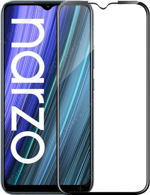 HUPSHY Edge To Edge Tempered Glass for realme Narzo 50A(Pack of 1)