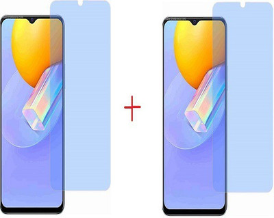 NIMMIKA ENTERPRISES Tempered Glass Guard for vivo y31 2021 anti blue tempered glass(Pack of 2)
