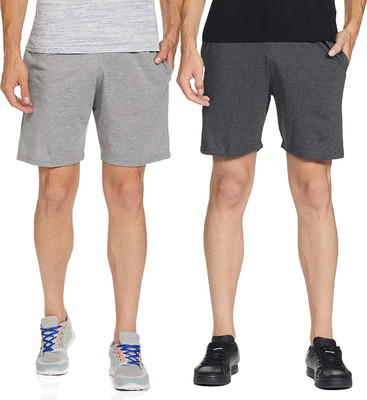 Jonney Solid Men Grey Regular Shorts
