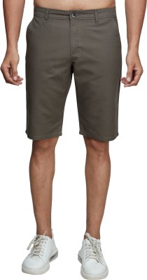 C3 Solid Men Brown Chino Shorts