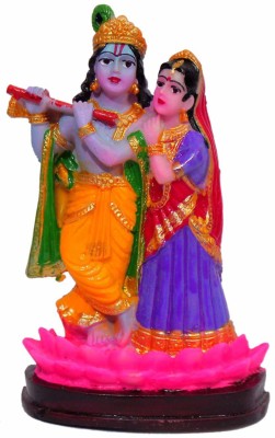 WINSOME COLLECTION Radha Krishna Kanha Idol Murti Statue For Pujaghar Decorative Showpiece  -  13 cm(Marble, Pink)