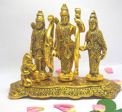 Arik BRASS RAM DARBAR STATUE Decorative Showpiece  -  13.5 cm(Brass, Gold)