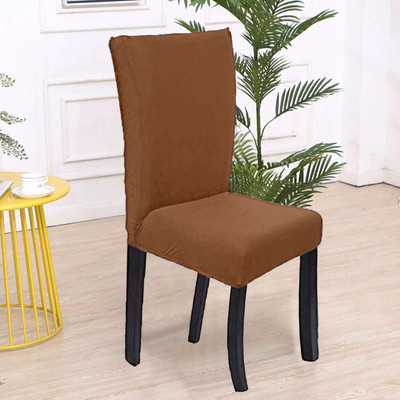 Gonsgadapp Polyester 1 Seater Chair Plain Cover(Pack of 6 Brown)
