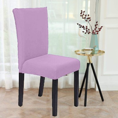 Gonsgadapp Polyester Plain Chair Cover(Purple Pack of 6)