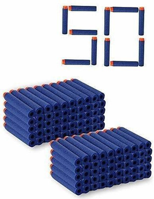 SHOPOWARE Soft Foam Refill Darts for N-Strike Elite Series Blasters (Pack of 50, Blue) Darts & Plastic Bullets(Blue)