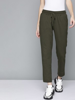 HARVARD Solid Women Dark Green Track Pants