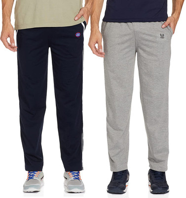 Jonney Solid Men Black, Grey Track Pants