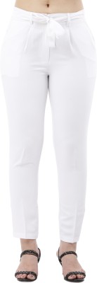 ART OF CLOTHING Regular Fit Women White Trousers