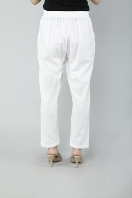 GhabaCreation Regular Fit Women White Trousers