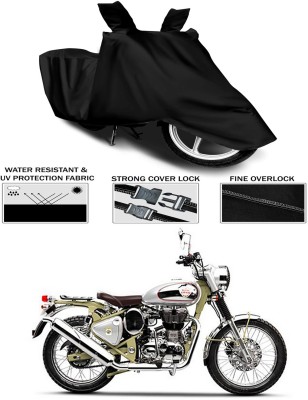 Genipap Two Wheeler Cover for Royal Enfield(Bullet Trials 350, Black)