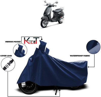 KEDIT Waterproof Two Wheeler Cover for Universal For Bike(Vespa VXL 125, Blue)