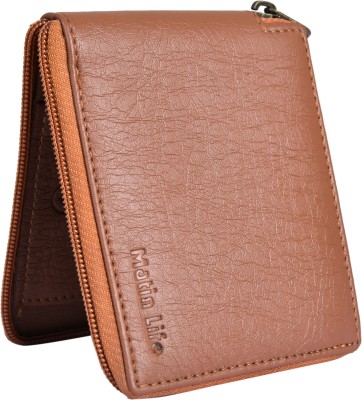 MATIN Life Men Tan Artificial Leather Wallet(5 Card Slots)