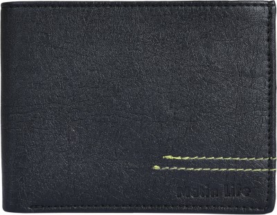 MATIN Life Men Black Artificial Leather Wallet(5 Card Slots)