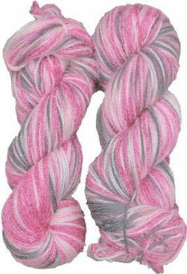 JEFFY Oswal Knitting Yarn Wool, Multi Pink Grey 200 gm Woolen Crochet Yarn Thread. Best Used with Knitting Needles, Crochet Needles. Vardhman Wool Yarn for Knitting. Best Woolen Thread.Shade NO-34