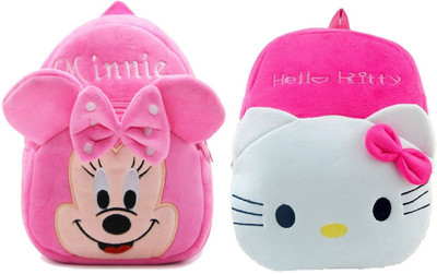 AMANVANI BM-combo of 2 pink minnie, pink hello kitty_1201 12 L Backpack(Multicolor)