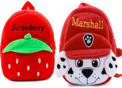 7Eleven Enterprise BM-combo of 2 red marshall, red strawberry_1300 12 L Backpack(Multicolor)