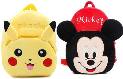 7Eleven Enterprise BM-Latch_combo of 2 yellow pikachu, red mickey_1185 12 L Backpack(Multicolor)