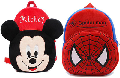 7Eleven Enterprise BM-Latch_COMBO OF 2 RED SPIDERMAN, RED MICKEY_1191 12 L Backpack(Multicolor)