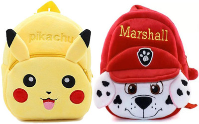 7Eleven Enterprise BM-Latch_combo of 2 yellow pikachu, red marshall_1418 12 L Backpack(Multicolor)