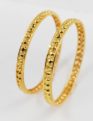 SATTIK Brass Gold-plated Bangle Set(Pack of 2)