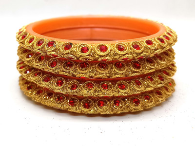 Soniaa Creation Alloy Gold-plated Bangle Set(Pack of 4)