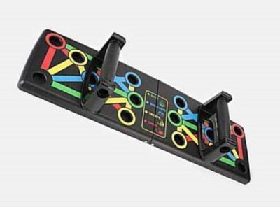 ALORNOR Pushup board 04 Foldable Adjustable Push up board for men | Push up rack board Push-up Bar(Multicolor)
