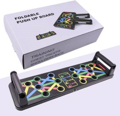 domnikyas Pushup board 19 Multifunctional Portable Push-Up Board, Push-up Bar (Black) Triceps Bar(Multicolor)