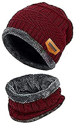 b for u Solid Beanie Cap(Pack of 2)