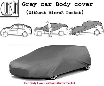 Gunsun Car Cover For Maruti Suzuki Alto K10 LX Optional (Without Mirror Pockets)(Grey)