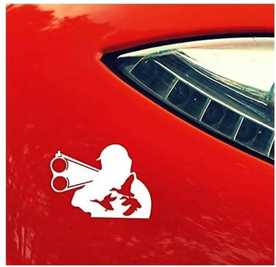 RUDRANSH Sticker & Decal for Car & Bike(White)