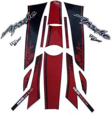 HRBull Sticker & Decal for Bike(Multicolor, Maroon)